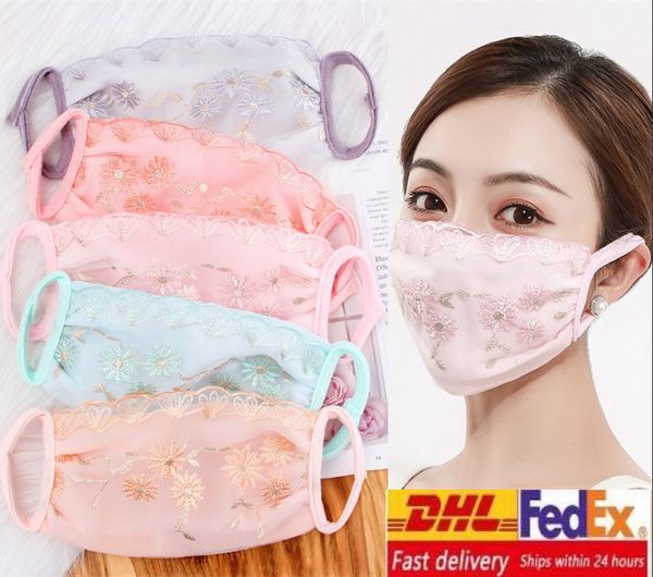 Lace Face Mask For Women Summer Outdoor Sports 3-ply Anti Dust Windproof Earloop Mouth Cover Masks
Lace Face Mask For Women Summer Outdoor Sports 3-ply Anti Dust Windproof Earloop Mouth Cover Masks