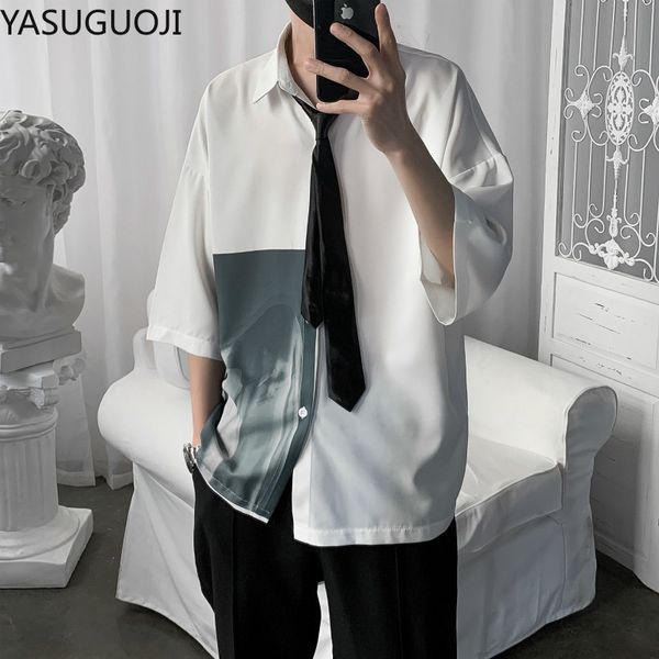 yasuguoji men shirts half sleeve summer 2020 solid korean style white ins trendy mens outwear simple casual all-match chic new, White;black
yasuguoji men shirts half sleeve summer 2020 solid korean style white ins trendy mens outwear simple casual all-match chic new, White;black