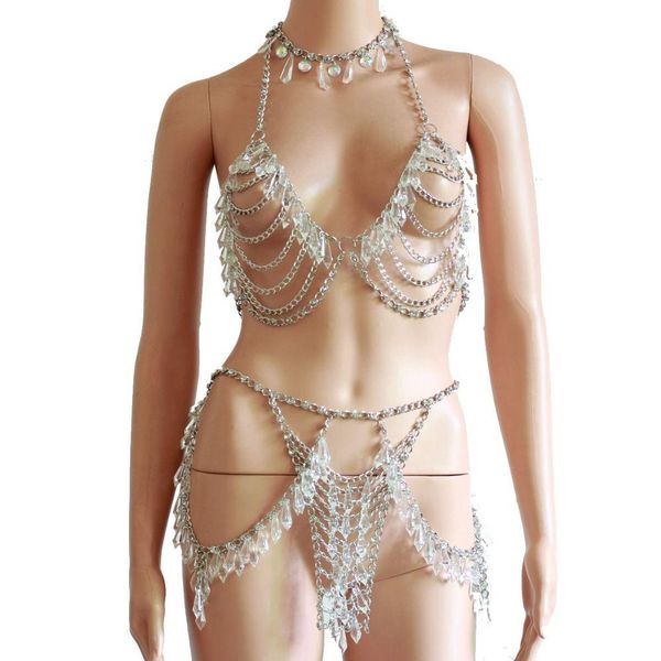 crystal beading disco exotic tanks crop chain mini skirt bodysuits rave bra festival fashion wear party jewelry crs621 t200508, Silver
crystal beading disco exotic tanks crop chain mini skirt bodysuits rave bra festival fashion wear party jewelry crs621 t200508, Silver