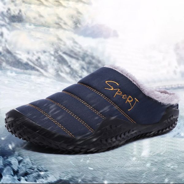 reetene lazy cotton men slippers outdoor waterproof cold-proof casual shoes plush warm male footwear winter non-slip shoes 39-48, Black
reetene lazy cotton men slippers outdoor waterproof cold-proof casual shoes plush warm male footwear winter non-slip shoes 39-48, Black