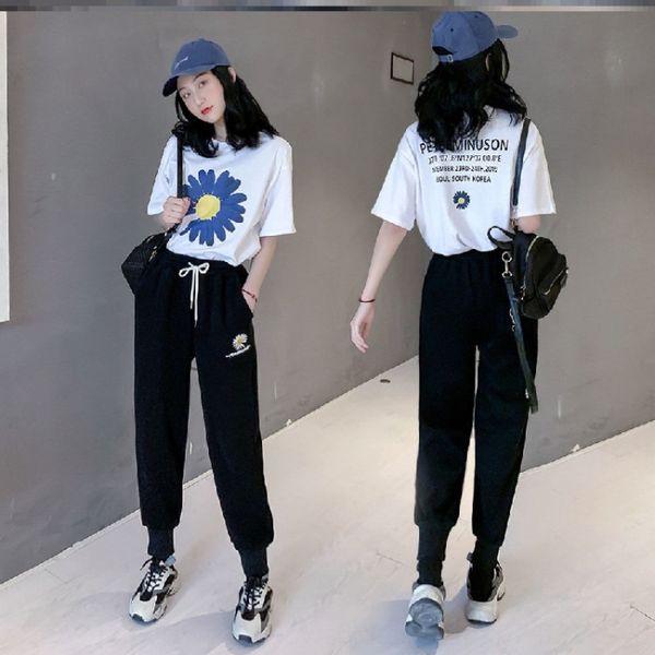 wi496 2020 internet celebrity live summer new korean style suit casual pants loose daisy printed short-sleeved t-shirt women + casual sports, Gray
wi496 2020 internet celebrity live summer new korean style suit casual pants loose daisy printed short-sleeved t-shirt women + casual sports, Gray