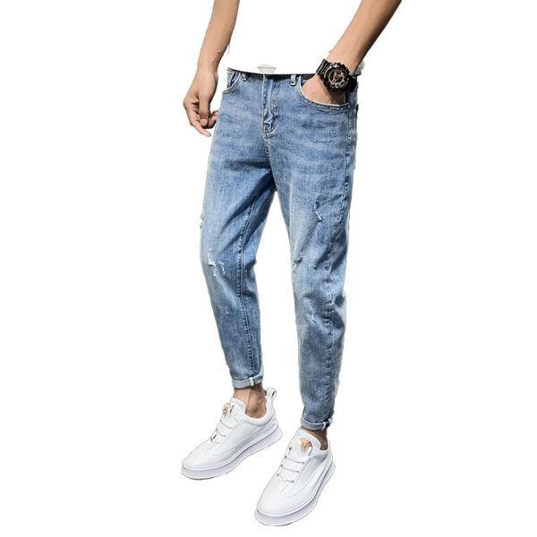 jean men's 2020 summer casual hip-hop long pant homme fashion street slim ankle-length pants male straight ripped men clothing, Blue
jean men's 2020 summer casual hip-hop long pant homme fashion street slim ankle-length pants male straight ripped men clothing, Blue