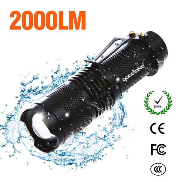 High Power Rechargeable Lantern Waterproof Led Torch Q5 14500 Battery Powered For Outdoor Hiking Camping Hunting