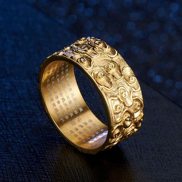 1chinese style buddhism xiangyun heart sutra titanium steel men's ring original laser carving miniature scripture accessories wholesale, Silver
1chinese style buddhism xiangyun heart sutra titanium steel men's ring original laser carving miniature scripture accessories wholesale, Silver