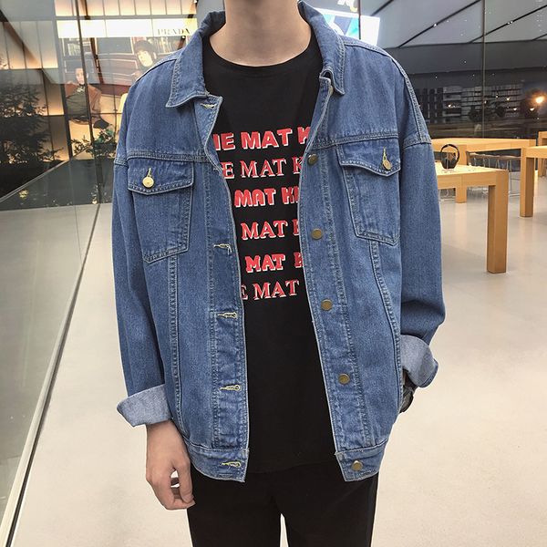 men loose denim jacket autumn new korean fashion casual jean jacket man black coat, Black;brown
men loose denim jacket autumn new korean fashion casual jean jacket man black coat, Black;brown