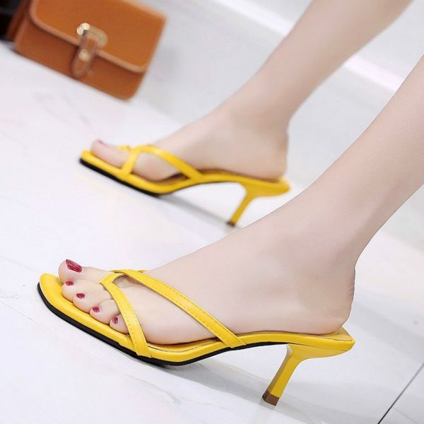 slippers summer women herringbone lady open toe high-heeled stiletto flip flops fashion outdoor women's drag shoes, Black
slippers summer women herringbone lady open toe high-heeled stiletto flip flops fashion outdoor women's drag shoes, Black