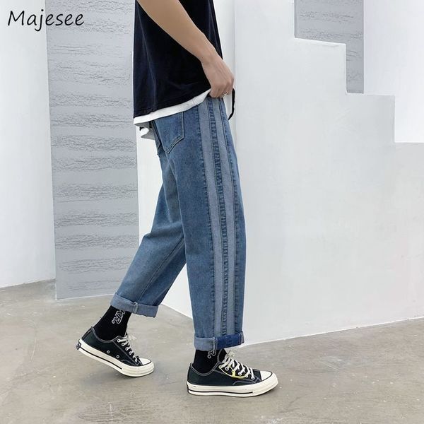 men jeans patchwork full-length blue loose korean style casual chic simple male trousers all-match fashion retro spring
men jeans patchwork full-length blue loose korean style casual chic simple male trousers all-match fashion retro spring