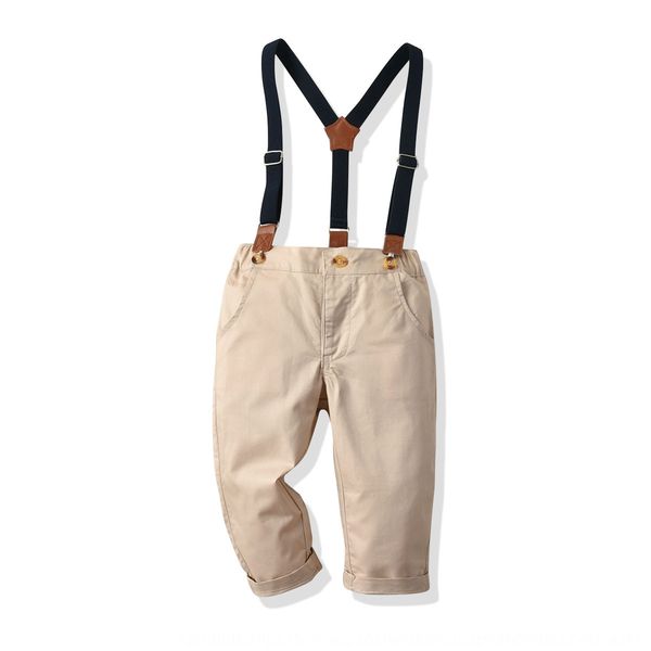 boys sling casual pants' baby 2019 autumn new children's baby casual pants suspender pants, Blue