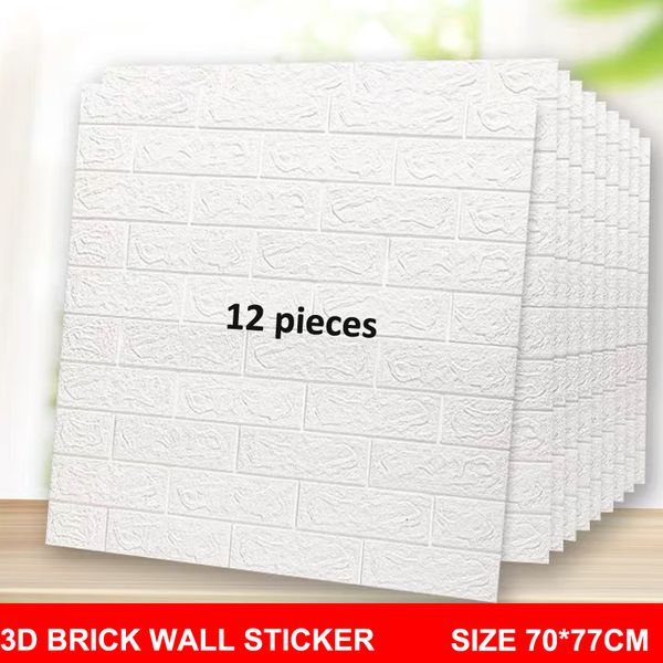 70*77 12pcs 3d brick wall sticker diy self-adhesive decor foam waterproof covering wallpaper for kids room kitchen stickers
70*77 12pcs 3d brick wall sticker diy self-adhesive decor foam waterproof covering wallpaper for kids room kitchen stickers