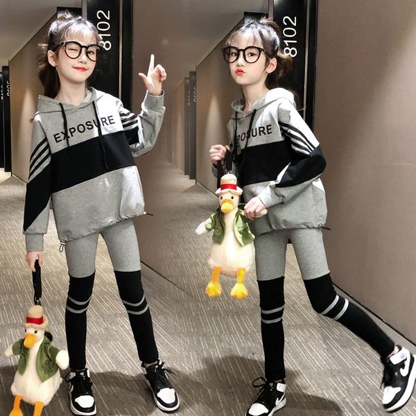 2020 new sports leggings children's suit women's clothing medium and large children's hooded sweater leggings two-piece set
2020 new sports leggings children's suit women's clothing medium and large children's hooded sweater leggings two-piece set