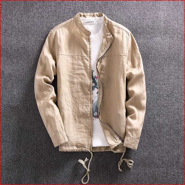 baseball collar stand collar casual breathable linen men's slim baseball clothing jacket cotton linen jacket men's clothing, Black;brown
baseball collar stand collar casual breathable linen men's slim baseball clothing jacket cotton linen jacket men's clothing, Black;brown