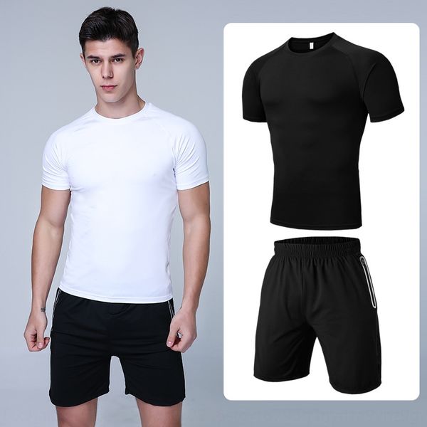 vmkxs short-sleeved sports suit men's quick-drying men's running clothes gym breathable sweat-absorbent tights yoga exercise exerc, White;black
vmkxs short-sleeved sports suit men's quick-drying men's running clothes gym breathable sweat-absorbent tights yoga exercise exerc, White;black