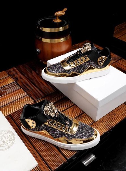 2019o new casual men's boots color sequins, personality wild sports shoes, tide shoes, original box packaging 38-44, Black
2019o new casual men's boots color sequins, personality wild sports shoes, tide shoes, original box packaging 38-44, Black
