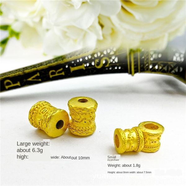 vietnam gold sand six-character bracelet true words golden barrel handmade bracelet accessories beads gold-plated beads accessories, Silver
vietnam gold sand six-character bracelet true words golden barrel handmade bracelet accessories beads gold-plated beads accessories, Silver