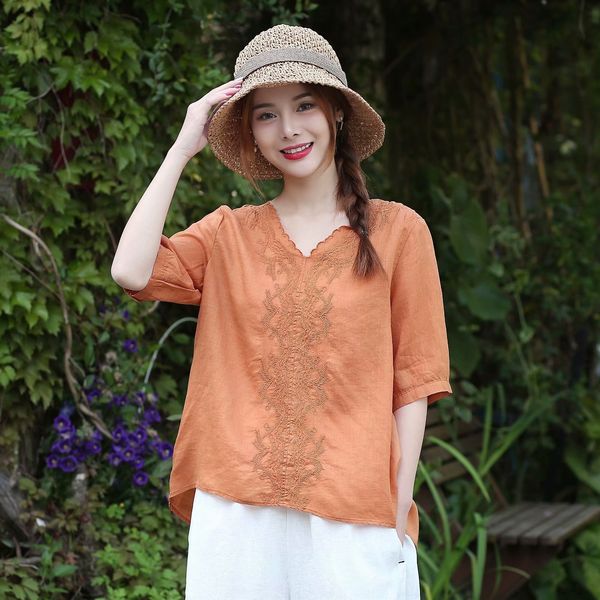 srw8f women's short-sleeved casual shirtartistic all-match elegant and fashionablenew summer women's short-sleeved casual shirt sh, White
srw8f women's short-sleeved casual shirtartistic all-match elegant and fashionablenew summer women's short-sleeved casual shirt sh, White