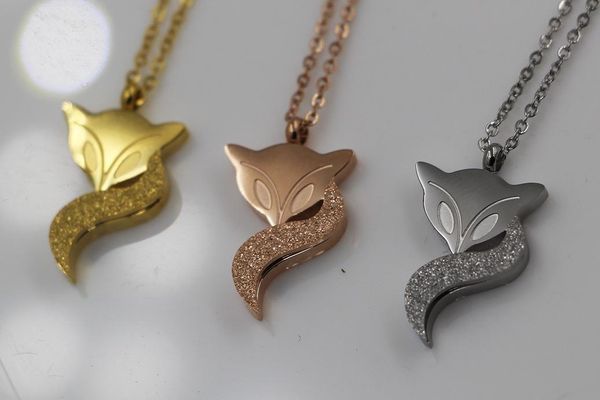 new titanium steel rose gold plated fox pendant necklace fashion beautiful necklace jewelry
new titanium steel rose gold plated fox pendant necklace fashion beautiful necklace jewelry