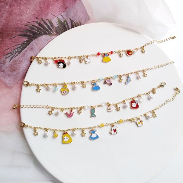classic cartoon cute princess cinderella alice mermaid bracelets for women funny lori dream girl fairy tale bracelet accessories, Red;blue
classic cartoon cute princess cinderella alice mermaid bracelets for women funny lori dream girl fairy tale bracelet accessories, Red;blue