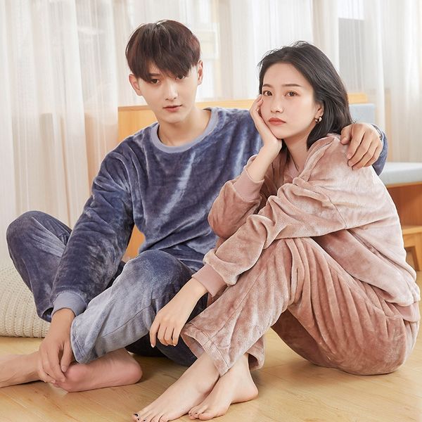 flannel pajamas pullover pajamas women's thickened coral fleece pullover couple's home clothes suit can be worn outside, Blue;red
flannel pajamas pullover pajamas women's thickened coral fleece pullover couple's home clothes suit can be worn outside, Blue;red