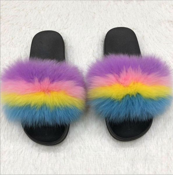 fur slides with fox fur slide sandals fur fox slippers woman, Black
fur slides with fox fur slide sandals fur fox slippers woman, Black