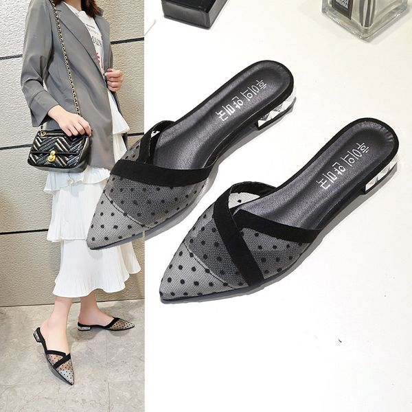 2020 new summer women sandals wedding shoes bridal pointed toe woman slippers low heels dress shoe sandalias, Black
2020 new summer women sandals wedding shoes bridal pointed toe woman slippers low heels dress shoe sandalias, Black