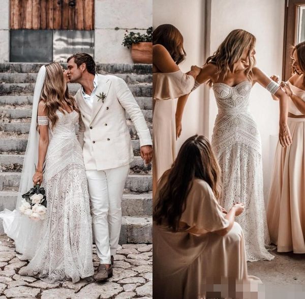 full lace mermaid wedding dresses sweetheart neckline two piece 2020 custom made sweep train wedding bridal gown vestido de novia, White
full lace mermaid wedding dresses sweetheart neckline two piece 2020 custom made sweep train wedding bridal gown vestido de novia, White