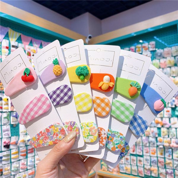 hair accessories 3 pcs children simple cute color vegetables fruits bb clip fashion sweet girl plaid printed fabric hairpins, Slivery;white
hair accessories 3 pcs children simple cute color vegetables fruits bb clip fashion sweet girl plaid printed fabric hairpins, Slivery;white