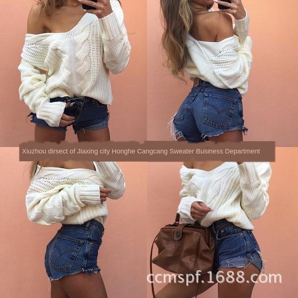 quick sale twist off-shoulder v-neck casual quick sale pullover pullover twist off-shoulder v-neck casual sweater pullover sweater, White
quick sale twist off-shoulder v-neck casual quick sale pullover pullover twist off-shoulder v-neck casual sweater pullover sweater, White