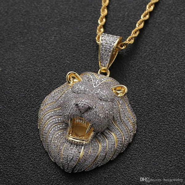iced out micro pave кубический циркон ожерелье голова льва hiphop мужчины женщины hip hop bling партии ювелирных изделий, Silver
iced out micro pave кубический циркон ожерелье голова льва hiphop мужчины женщины hip hop bling партии ювелирных изделий, Silver
