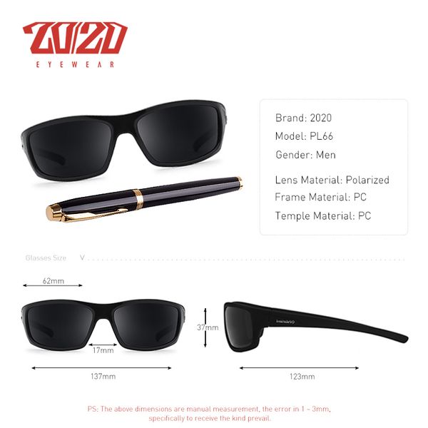 20/20 optical brand design new polarized sunglasses men fashion male eyewear sun glasses travel fishing oculos pl66 with box, White;black
20/20 optical brand design new polarized sunglasses men fashion male eyewear sun glasses travel fishing oculos pl66 with box, White;black