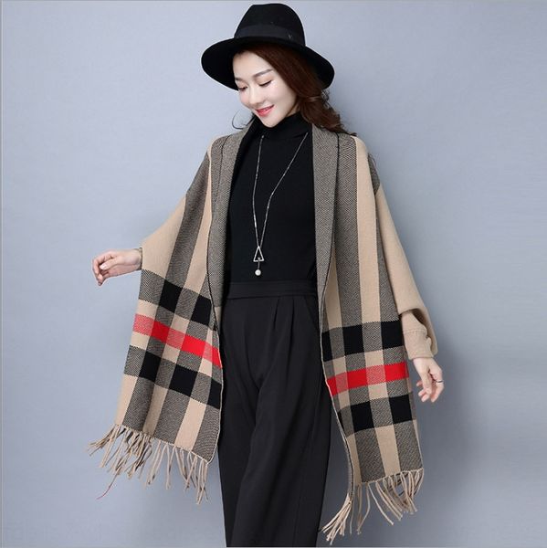 2020 new style knitted cardigan women's fashionable sleeve plaid tassel sweater women's coat shawl sweater shawl coat, White;black
2020 new style knitted cardigan women's fashionable sleeve plaid tassel sweater women's coat shawl sweater shawl coat, White;black
