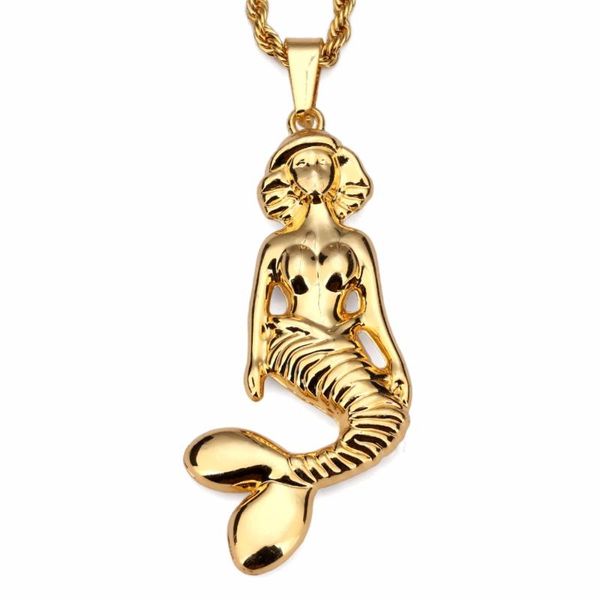 out bling beautiful mermaid pendants men\women charms american rebel jewelry gifts necklaces new york hip hop chains, Silver
out bling beautiful mermaid pendants men\women charms american rebel jewelry gifts necklaces new york hip hop chains, Silver