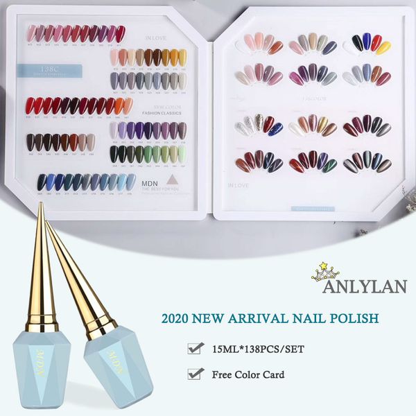 anlylan 138 colors fashion semi permanet coat color gel nail gel polish for nail art uv lacquer for manicure polish
anlylan 138 colors fashion semi permanet coat color gel nail gel polish for nail art uv lacquer for manicure polish