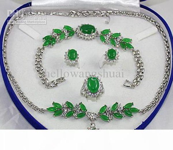 fashion silver green jade necklace bracelet earring ring sets gemstone jewelry sets, Slivery;golden
fashion silver green jade necklace bracelet earring ring sets gemstone jewelry sets, Slivery;golden