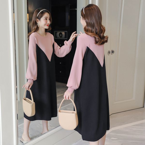 2056# 2020 autumn korean fashion knitted patchwork maternity dress sweet clothes for pregnant women lovely loose pregnancy dress, White
2056# 2020 autumn korean fashion knitted patchwork maternity dress sweet clothes for pregnant women lovely loose pregnancy dress, White