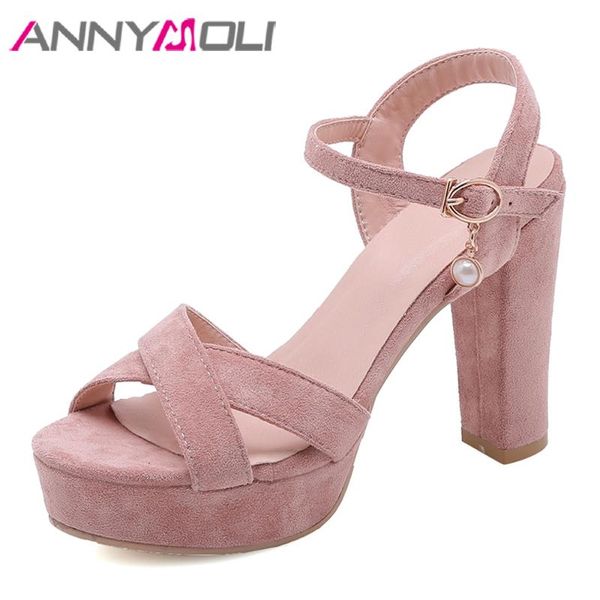 annymoli summer sandals women shoes buckle platform block high heels party shoes open toe sandals female pink big size 3 43, Black
annymoli summer sandals women shoes buckle platform block high heels party shoes open toe sandals female pink big size 3 43, Black