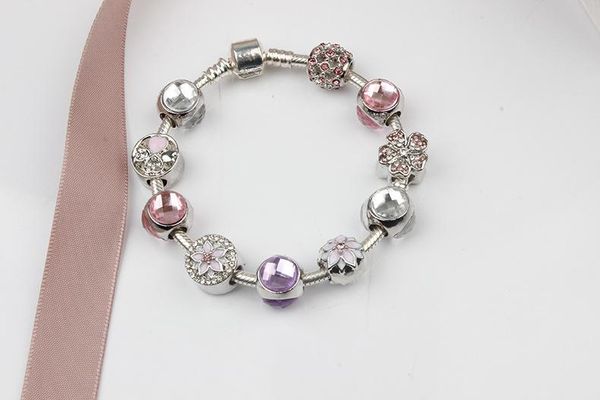 wholesale-2019 women crastal charm pink beaded diy charm big hole bracelet as gift, Golden;silver
wholesale-2019 women crastal charm pink beaded diy charm big hole bracelet as gift, Golden;silver