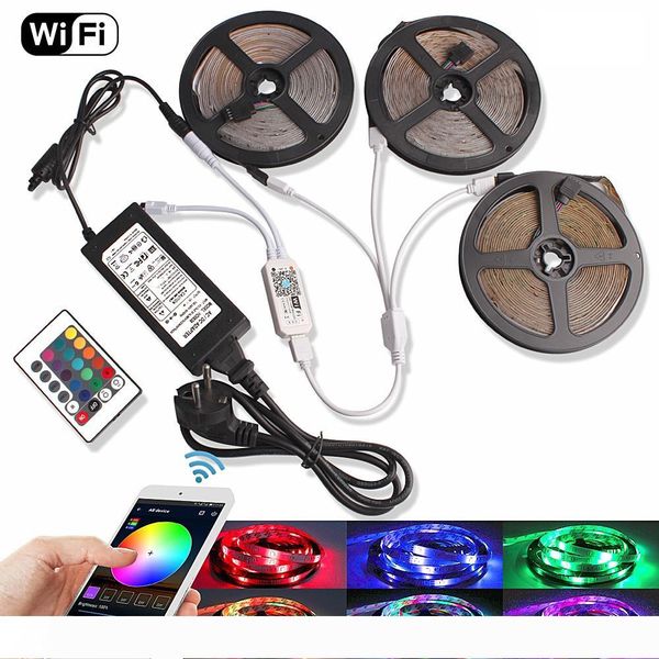 2835 led strip light rgb wifi 10m 5m 15m dc 12v waterproof ribbon tira led diode tape 60 leds m remote controller +power adapter
2835 led strip light rgb wifi 10m 5m 15m dc 12v waterproof ribbon tira led diode tape 60 leds m remote controller +power adapter