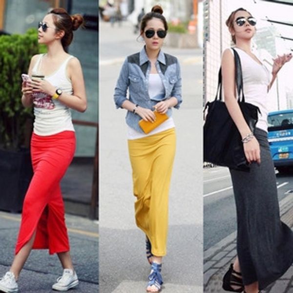 beautiful luo shi spring and summer new modal side split hip-covered large size stretch long long skirt color skirt, Black
beautiful luo shi spring and summer new modal side split hip-covered large size stretch long long skirt color skirt, Black