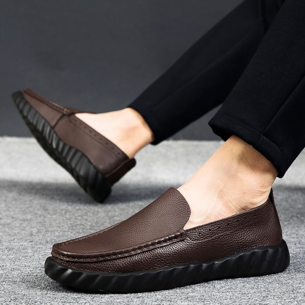 new fashion mens loafers genuine leather men's shoes casual flats light breathable luxury driving shoes men handmade summer shoe, Black
new fashion mens loafers genuine leather men's shoes casual flats light breathable luxury driving shoes men handmade summer shoe, Black