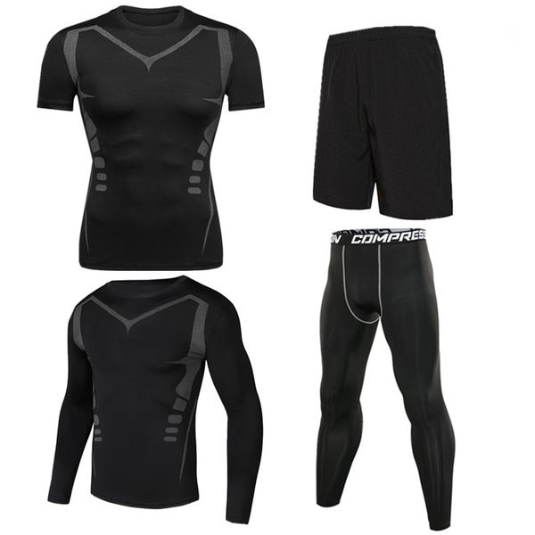 2020 4pcs / set men's tracksuit sport suit gym fitness compression clothing running jogging sport wear exercise workout tights, Black;blue
2020 4pcs / set men's tracksuit sport suit gym fitness compression clothing running jogging sport wear exercise workout tights, Black;blue