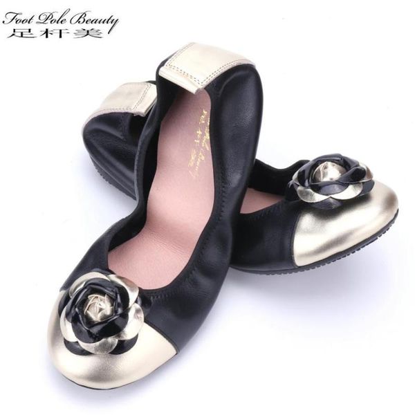 fashion brand women shoes comfort round toe genuine leather ballerina foldable flat shoes flower design girl loafers plus size, Black
fashion brand women shoes comfort round toe genuine leather ballerina foldable flat shoes flower design girl loafers plus size, Black