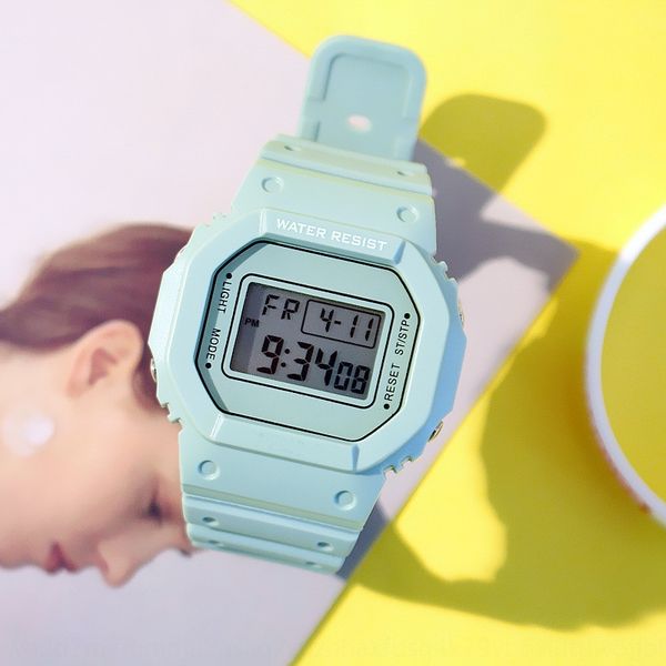 unicorn girls' ins wind high electronic watch school students waterproof cute super fire electronic watch korean style simple sports, Blue 
unicorn girls' ins wind high electronic watch school students waterproof cute super fire electronic watch korean style simple sports, Blue