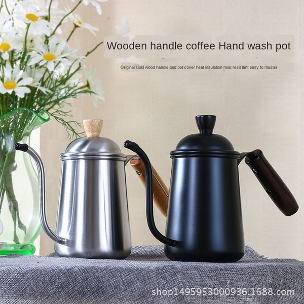 stainless steel thin hand artistic wooden handle pot potcoffee pothandle professional coffee pot 650ml
stainless steel thin hand artistic wooden handle pot potcoffee pothandle professional coffee pot 650ml