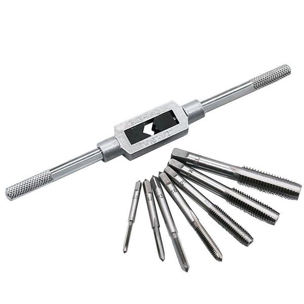 8pcs thread metric machine wrench hand screw thread plug taps set m3 m4 m5 m6 m8 m10 m12 with adjustable tap wrench
8pcs thread metric machine wrench hand screw thread plug taps set m3 m4 m5 m6 m8 m10 m12 with adjustable tap wrench