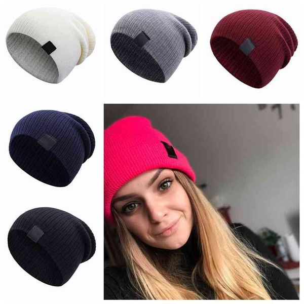 hat autumn winter label knitted hats for women men warm beanie solid color casual hip hop cap, Blue;gray
hat autumn winter label knitted hats for women men warm beanie solid color casual hip hop cap, Blue;gray