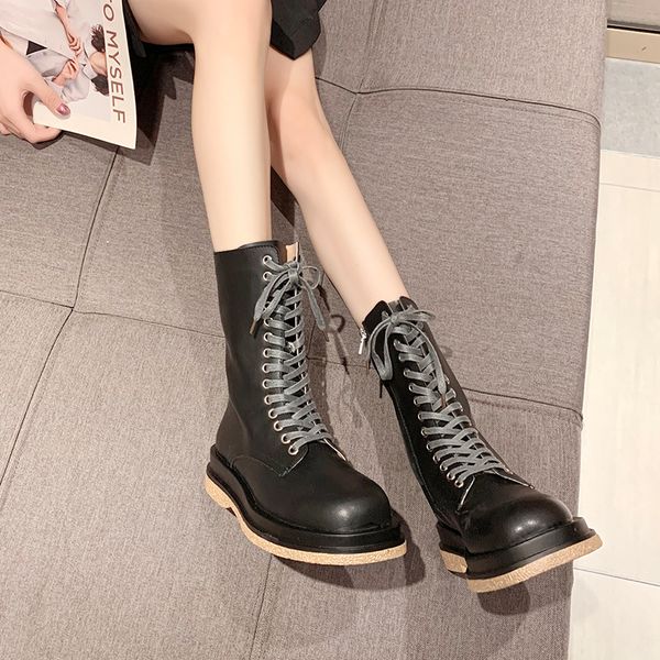 rock shoes woman flat heel luxury designer women's mid calf boots round toe boots-women summer booties low heels, Black
rock shoes woman flat heel luxury designer women's mid calf boots round toe boots-women summer booties low heels, Black