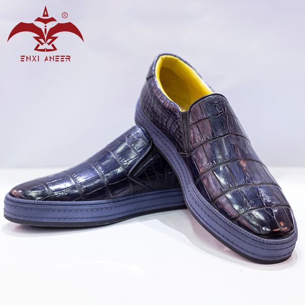 for successful men 100% genuine leather nile river crocodile leather shoes men loafer shoes sneakers pantina purple color, Black
for successful men 100% genuine leather nile river crocodile leather shoes men loafer shoes sneakers pantina purple color, Black