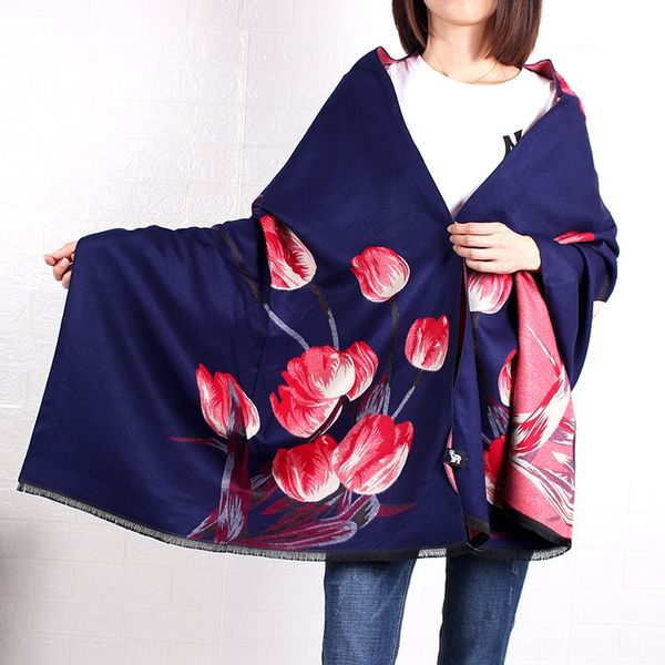 new imitation cashmere shawl warm dual-purpose lengthened and thickened warm scarf air conditioning blanket ladies' long scarf, Blue;gray
new imitation cashmere shawl warm dual-purpose lengthened and thickened warm scarf air conditioning blanket ladies' long scarf, Blue;gray