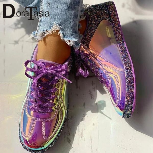 doratasia ins metallic sneakers autumn lace-up flat sneakers women fashion patchwork glitters shoes woman, Black
doratasia ins metallic sneakers autumn lace-up flat sneakers women fashion patchwork glitters shoes woman, Black