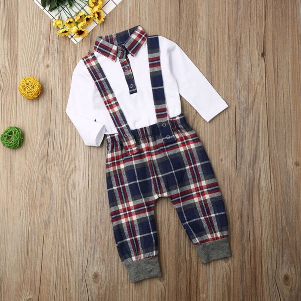 2020 newborn baby boy long sleeve shirt + plaid strap trousers cotton clothes sets plaid shirt robes sets 3-6, White
2020 newborn baby boy long sleeve shirt + plaid strap trousers cotton clothes sets plaid shirt robes sets 3-6, White